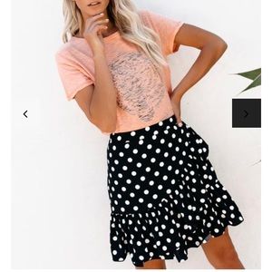 Vici Social Butterfly Polka Dot Skirt